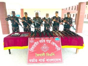 সাতক্ষীরার শ্যামনগরে বিজিবির অভিযানে অস্ত্র-গুলি উদ্ধার