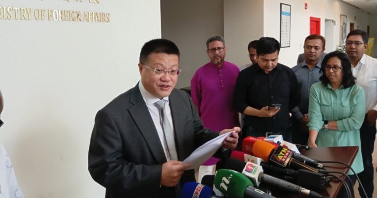 বাংলাদেশে তৃতীয় পক্ষের হস্তক্ষেপ চায় না চীন: রাষ্ট্রদূত