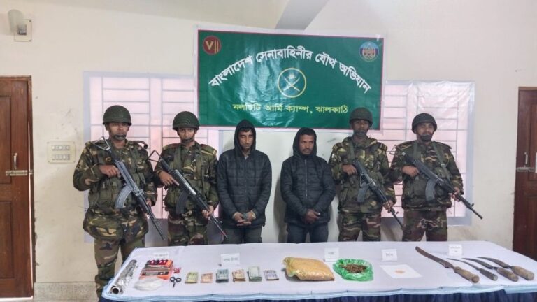 যৌথ বাহিনীর অভিযানে স্বেচ্ছাসেবক দলের দুই নেতা আটক