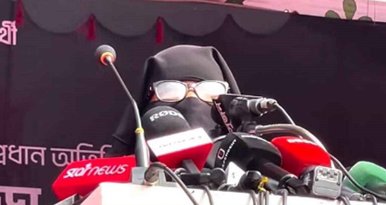 নাহিদের পক্ষে ভোট চাওয়া নারী ‘হাদির পরিবারের কেউ নন’: হাদির স্ত্রী শম্পা