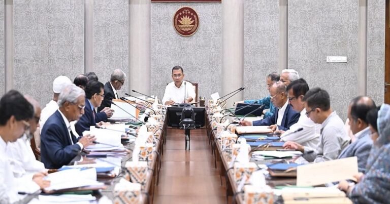 প্রধানমন্ত্রীর সভাপতিত্বে মন্ত্রিপরিষদ সভা অনুষ্ঠিত