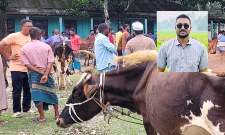 অনুমতি ছাড়াই কলেজে পশুর হাট বসালেন ছাত্রদল নেতা