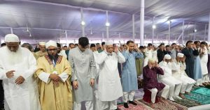 প্রধানমন্ত্রীর ঈদের নামাজ ঈদগাহে, অন্য নেতারা কে কোথায়?