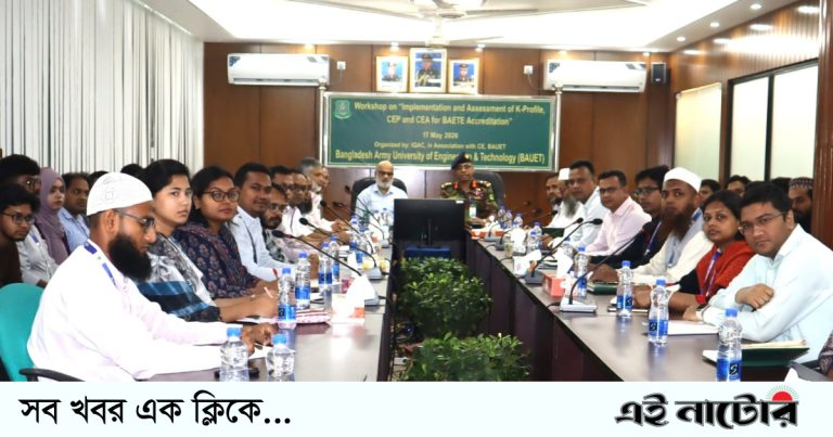 বাউয়েটে আউটকাম-বেইজড এডুকেশন বিষয়ক কর্মশালা অনুষ্ঠিত