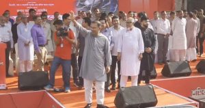 নয়াপল্টনে সমাবেশে যোগ দিয়েছেন প্রধানমন্ত্রী