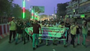 ঝিনাইদহে ফজরের নামাজ চলাকালে নিষিদ্ধ ছাত্রলীগের ঝটিকা মিছিল